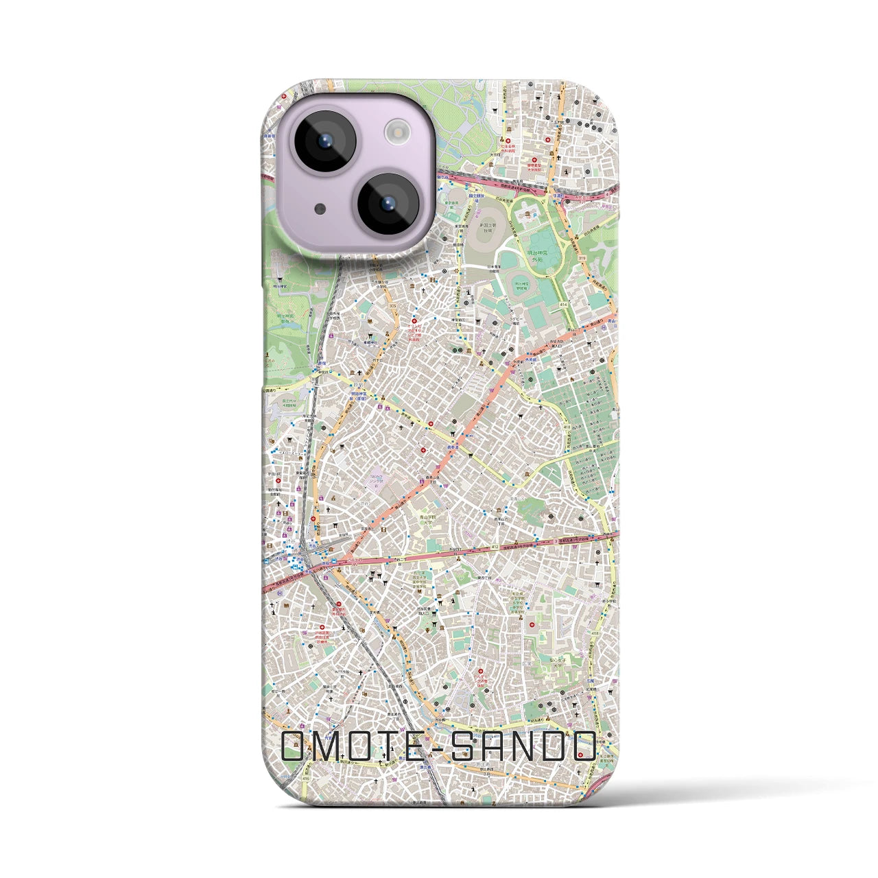 【表参道(東京都)】地図柄iPhoneケース(バックカバータイプ)
