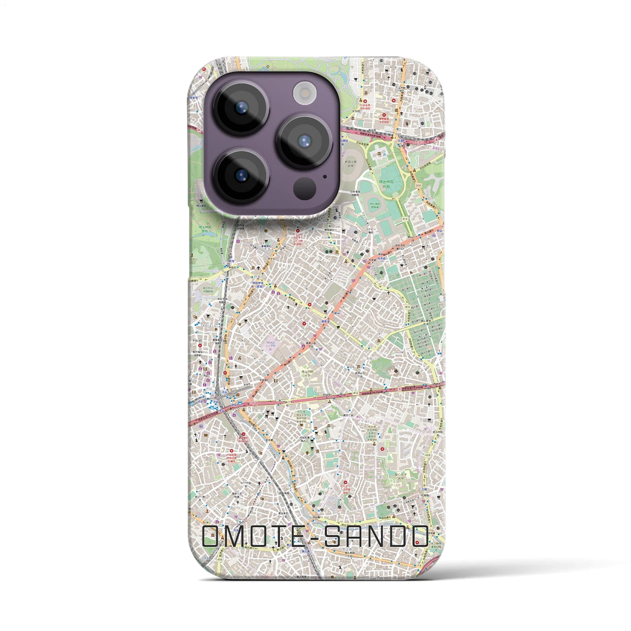 【表参道(東京都)】地図柄iPhoneケース(バックカバータイプ)