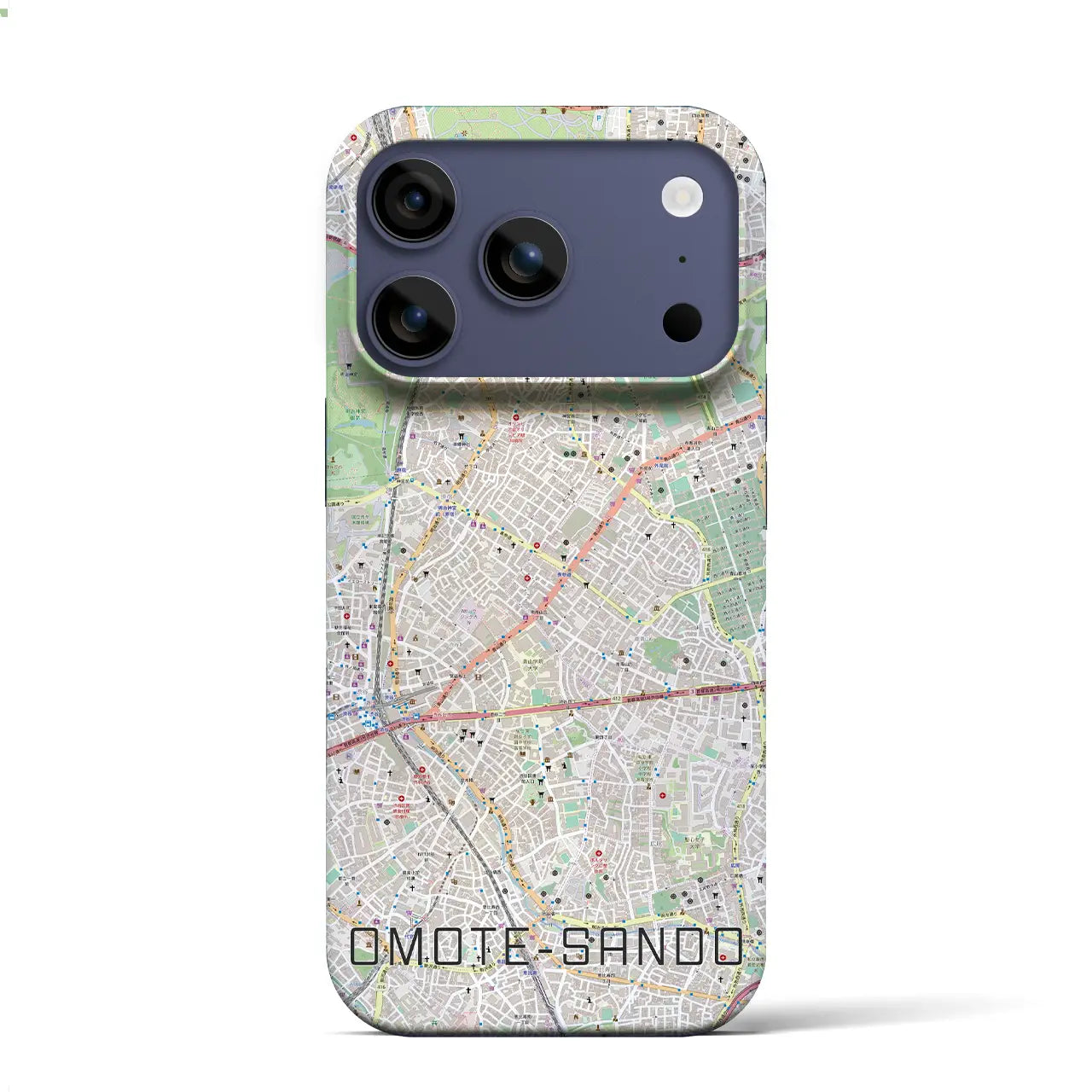 【表参道(東京都)】地図柄iPhoneケース(バックカバータイプ)