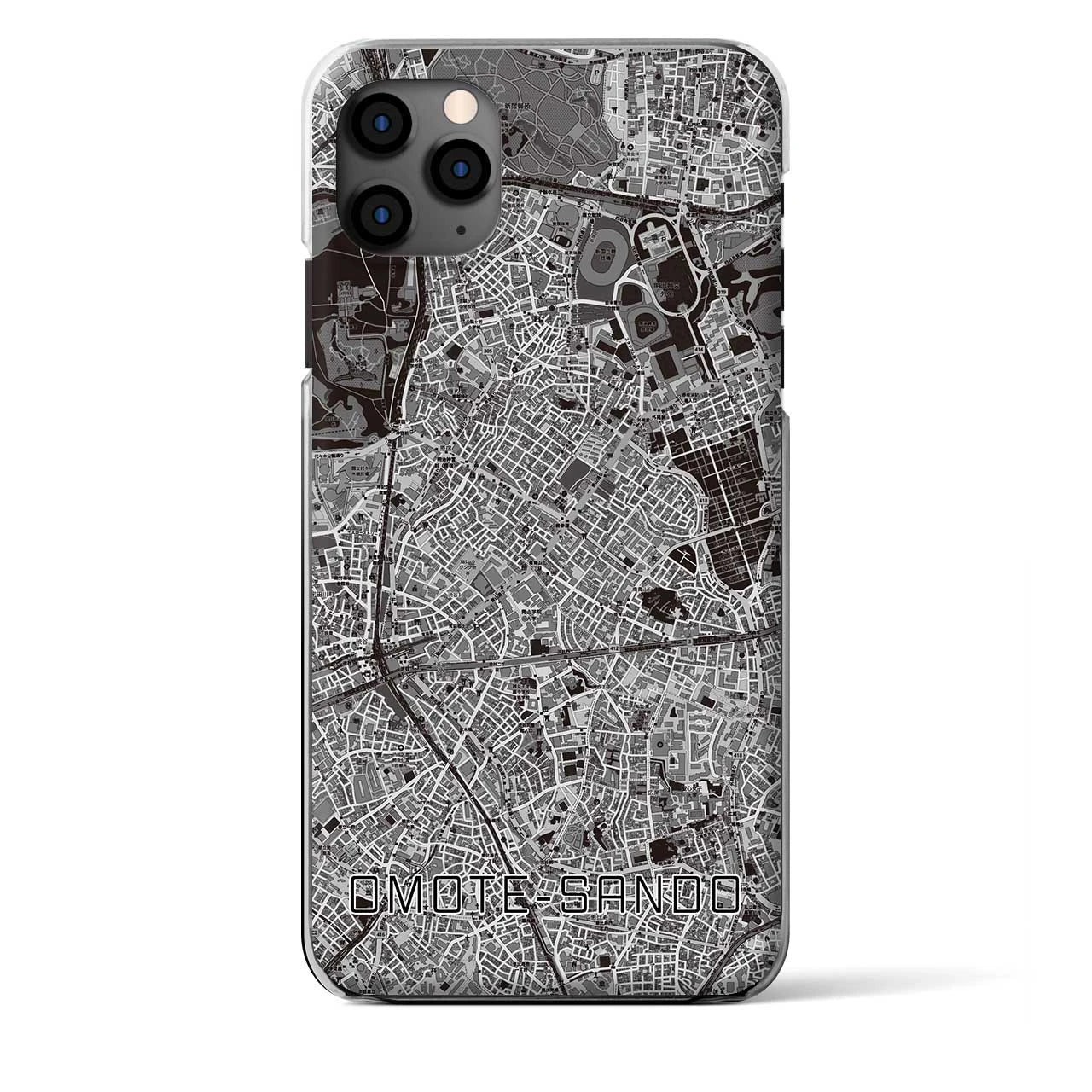 【表参道(東京都)】地図柄iPhoneケース(クリアタイプ)