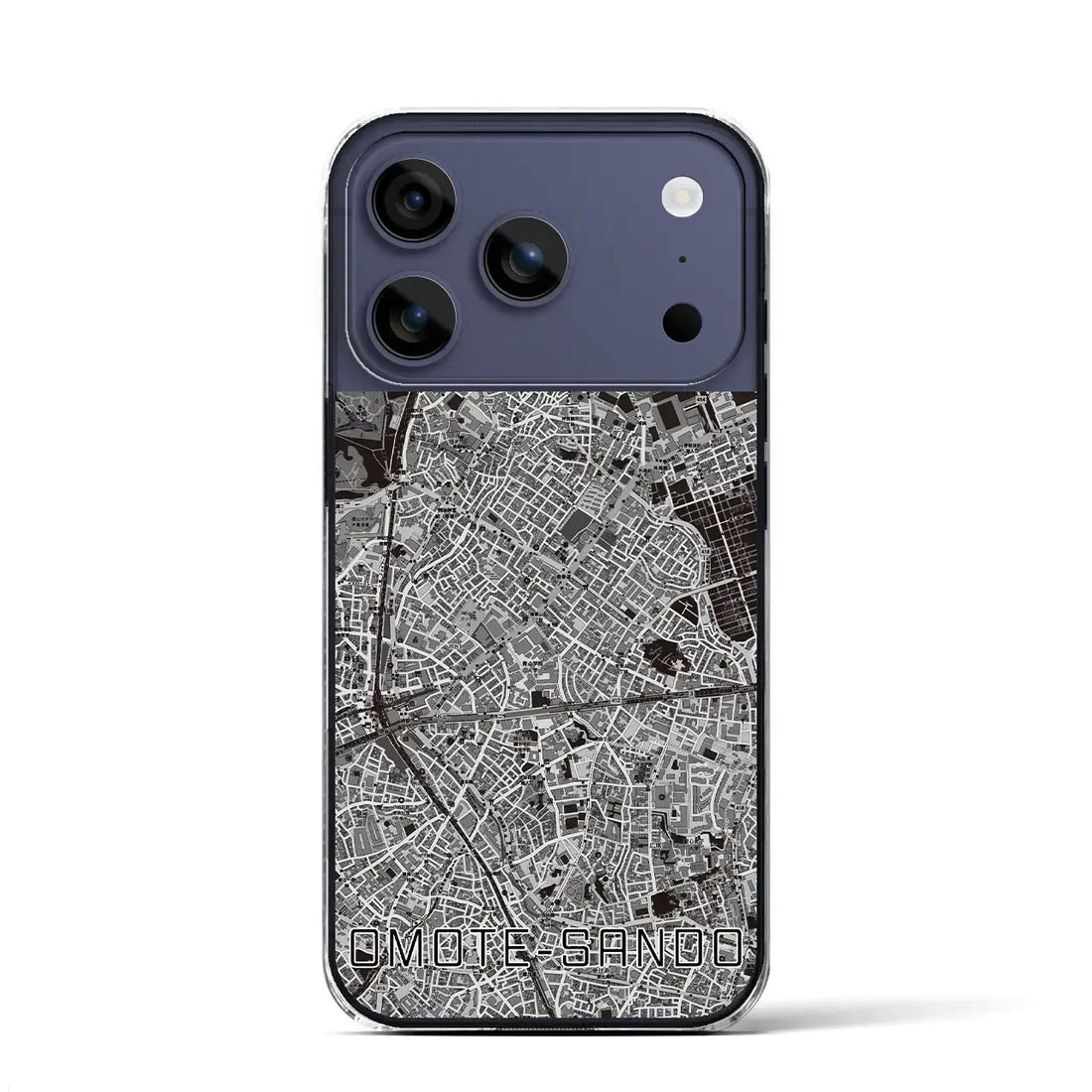 【表参道(東京都)】地図柄iPhoneケース(クリアタイプ)