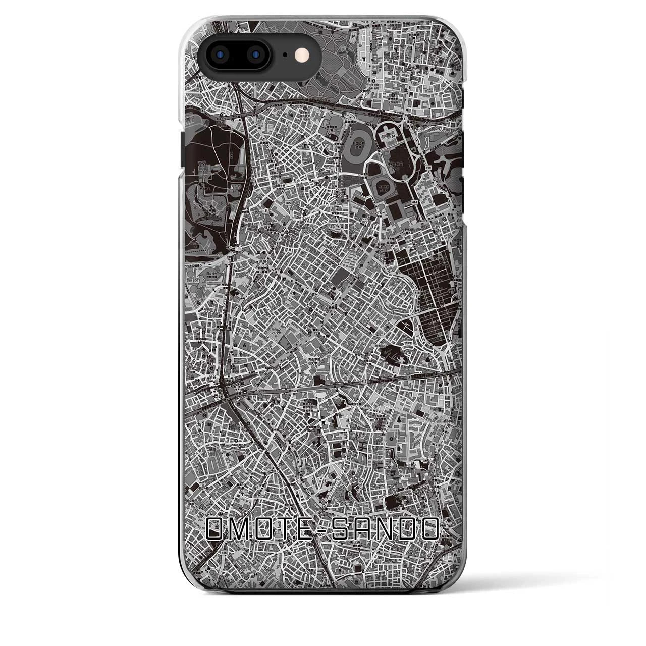 【表参道(東京都)】地図柄iPhoneケース(クリアタイプ)