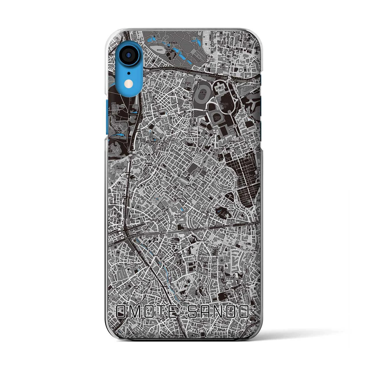 【表参道(東京都)】地図柄iPhoneケース(クリアタイプ)
