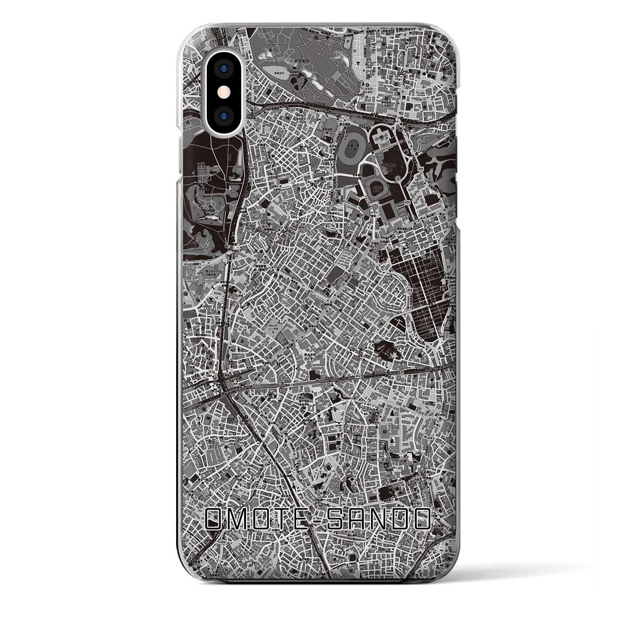 【表参道(東京都)】地図柄iPhoneケース(クリアタイプ)