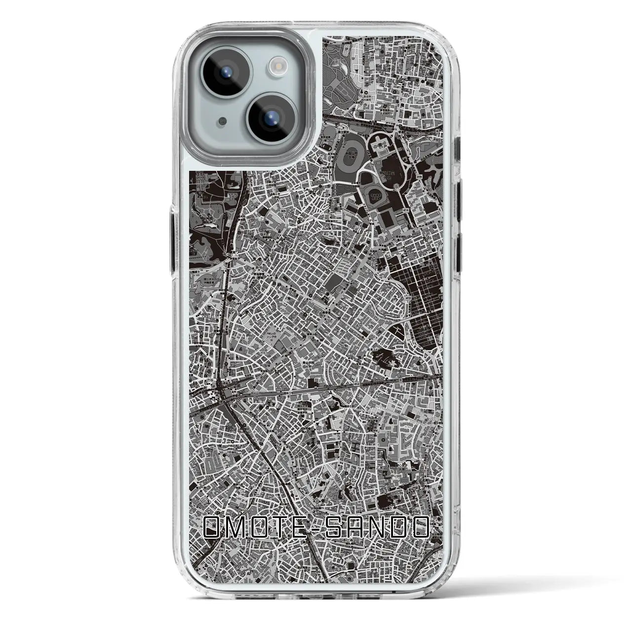 【表参道(東京都)】地図柄iPhoneケース(MagSafeタイプ)