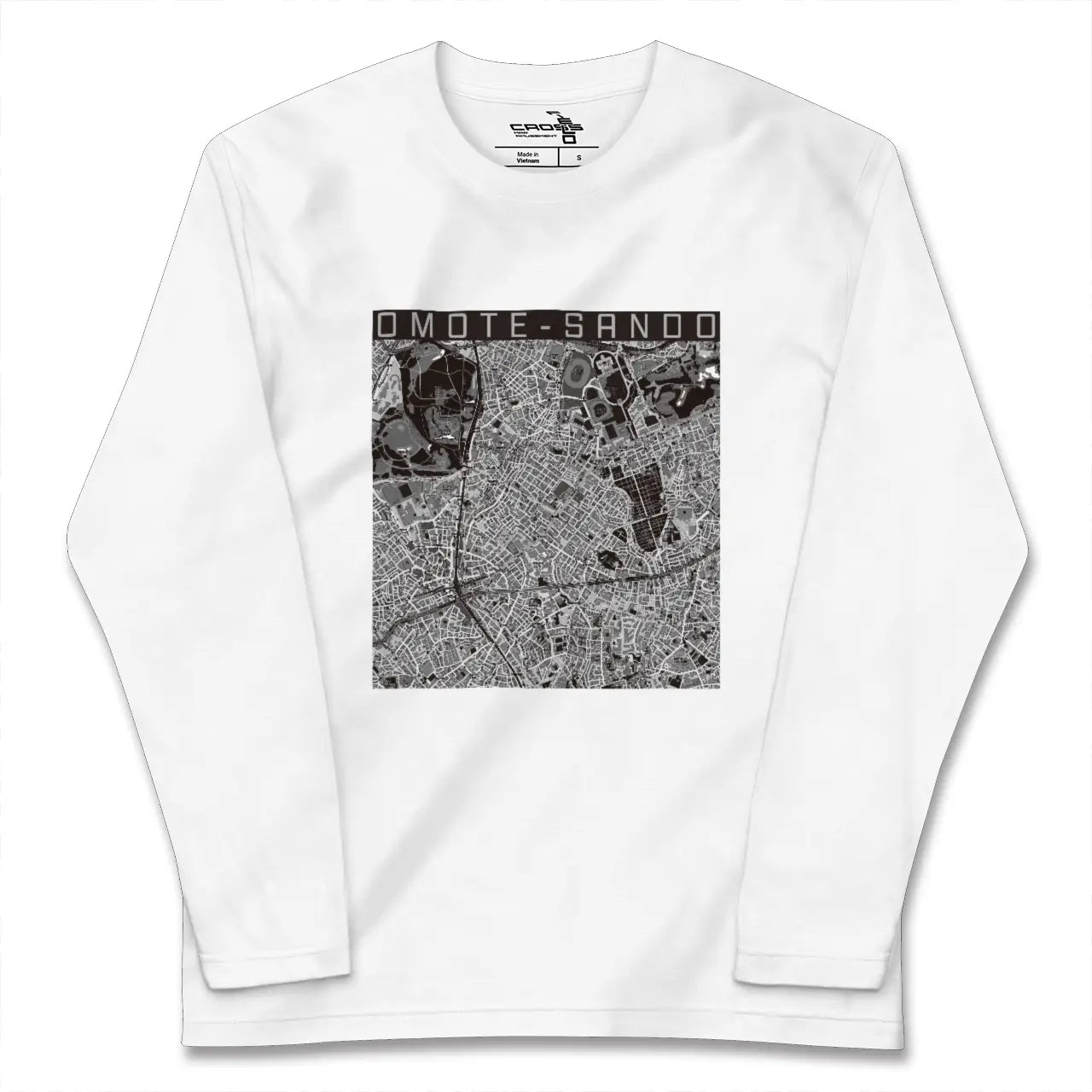【表参道(東京都)】地図柄ロングスリーブTシャツ