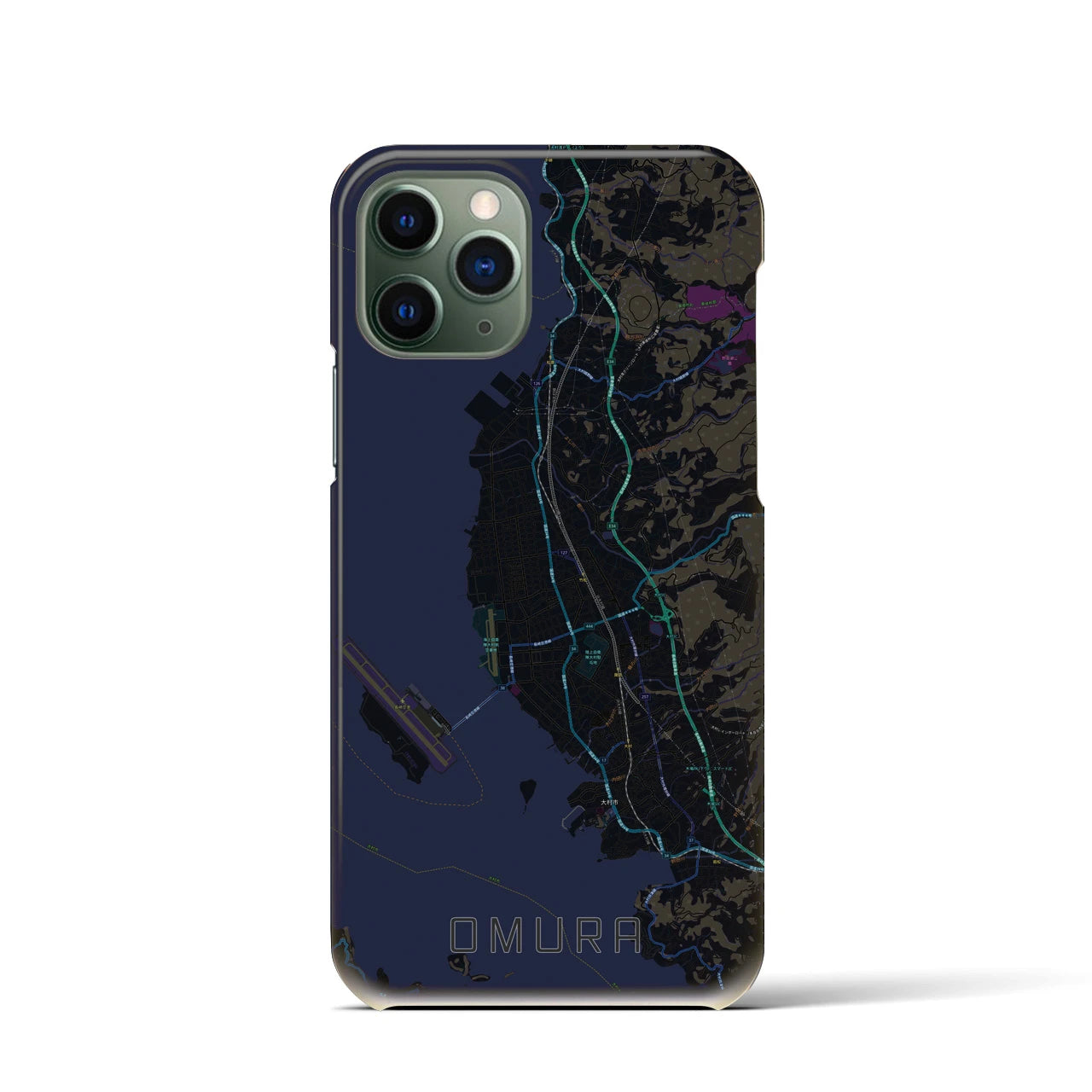 【大村(長崎県)】地図柄iPhoneケース(バックカバータイプ)