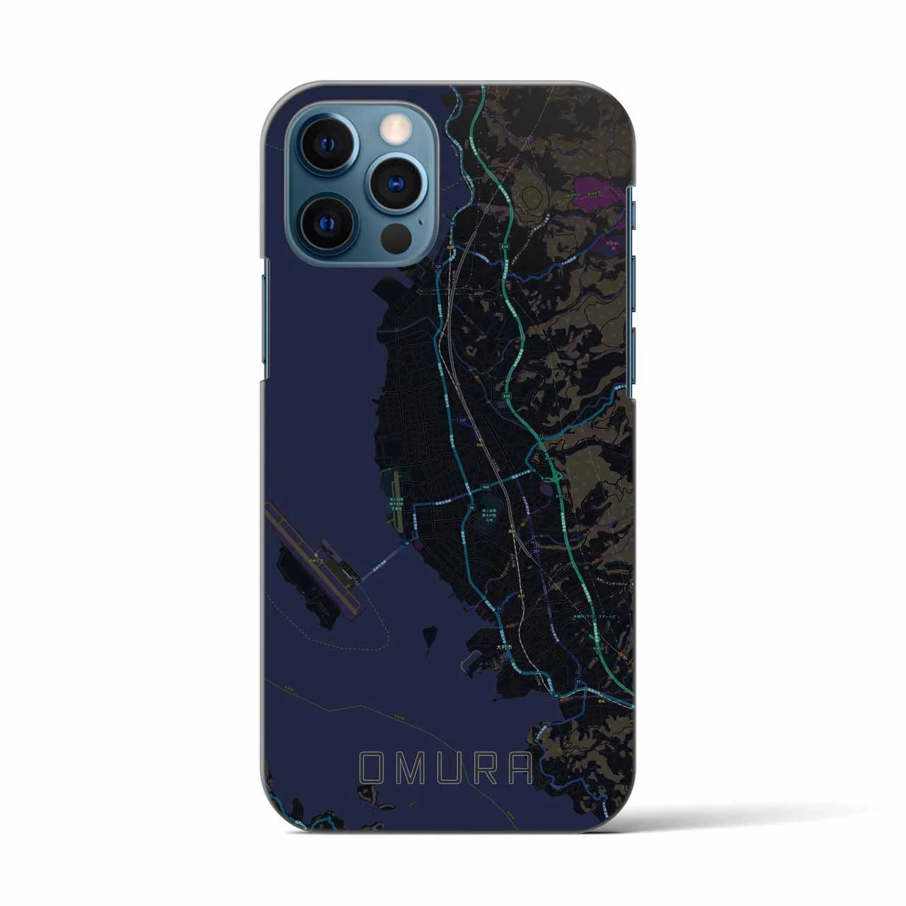 【大村(長崎県)】地図柄iPhoneケース(バックカバータイプ)