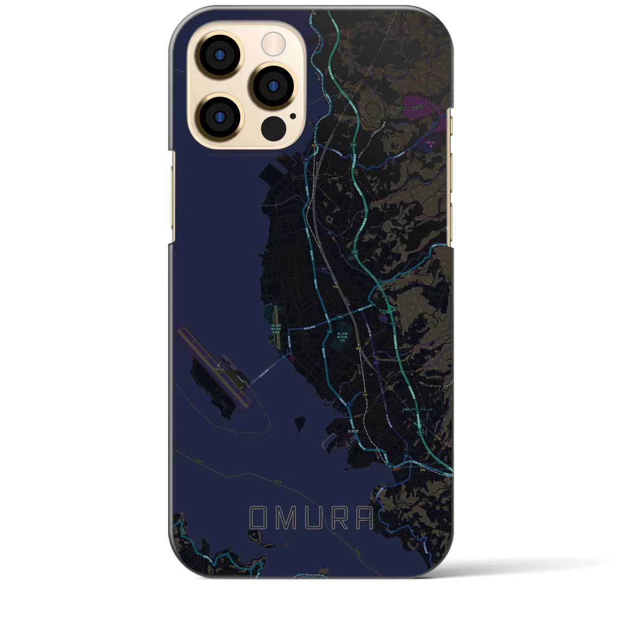 【大村(長崎県)】地図柄iPhoneケース(バックカバータイプ)