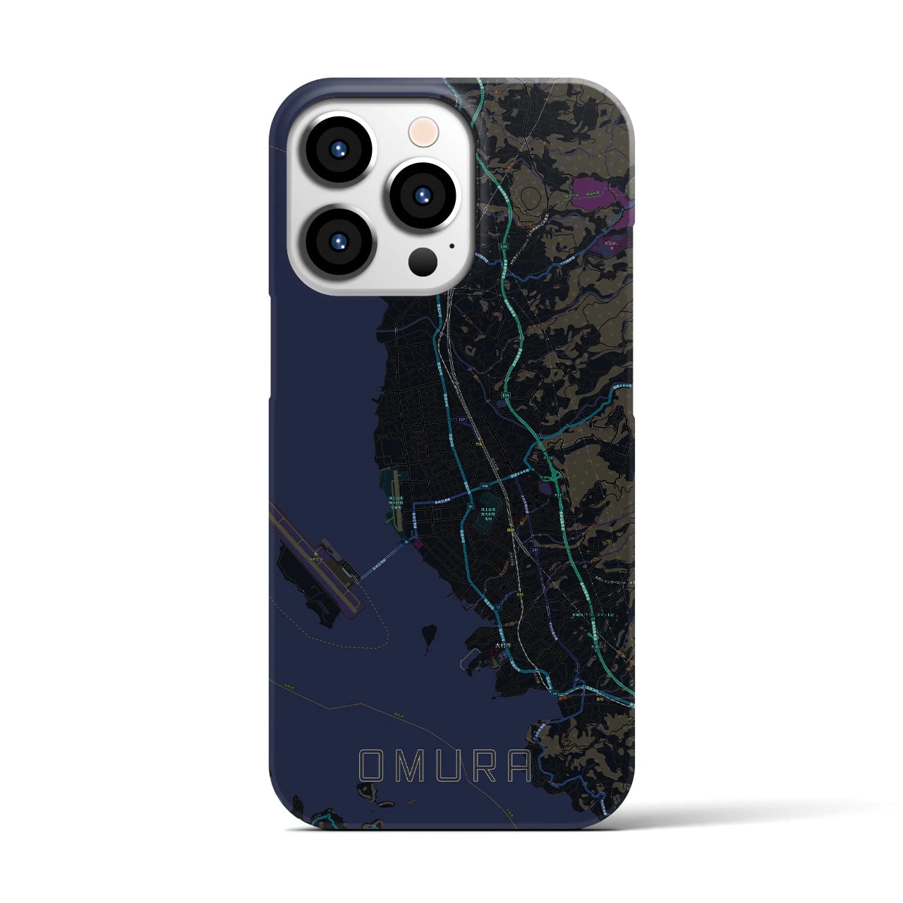 【大村(長崎県)】地図柄iPhoneケース(バックカバータイプ)