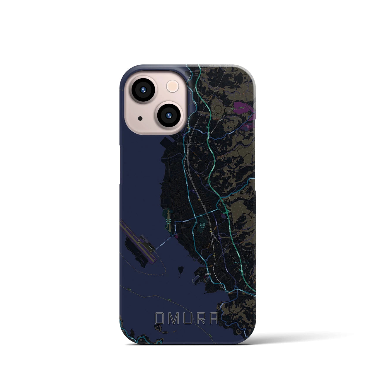 【大村(長崎県)】地図柄iPhoneケース(バックカバータイプ)