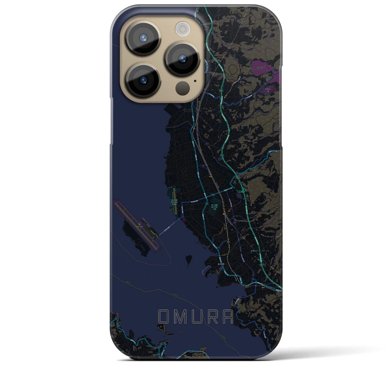 【大村(長崎県)】地図柄iPhoneケース(バックカバータイプ)