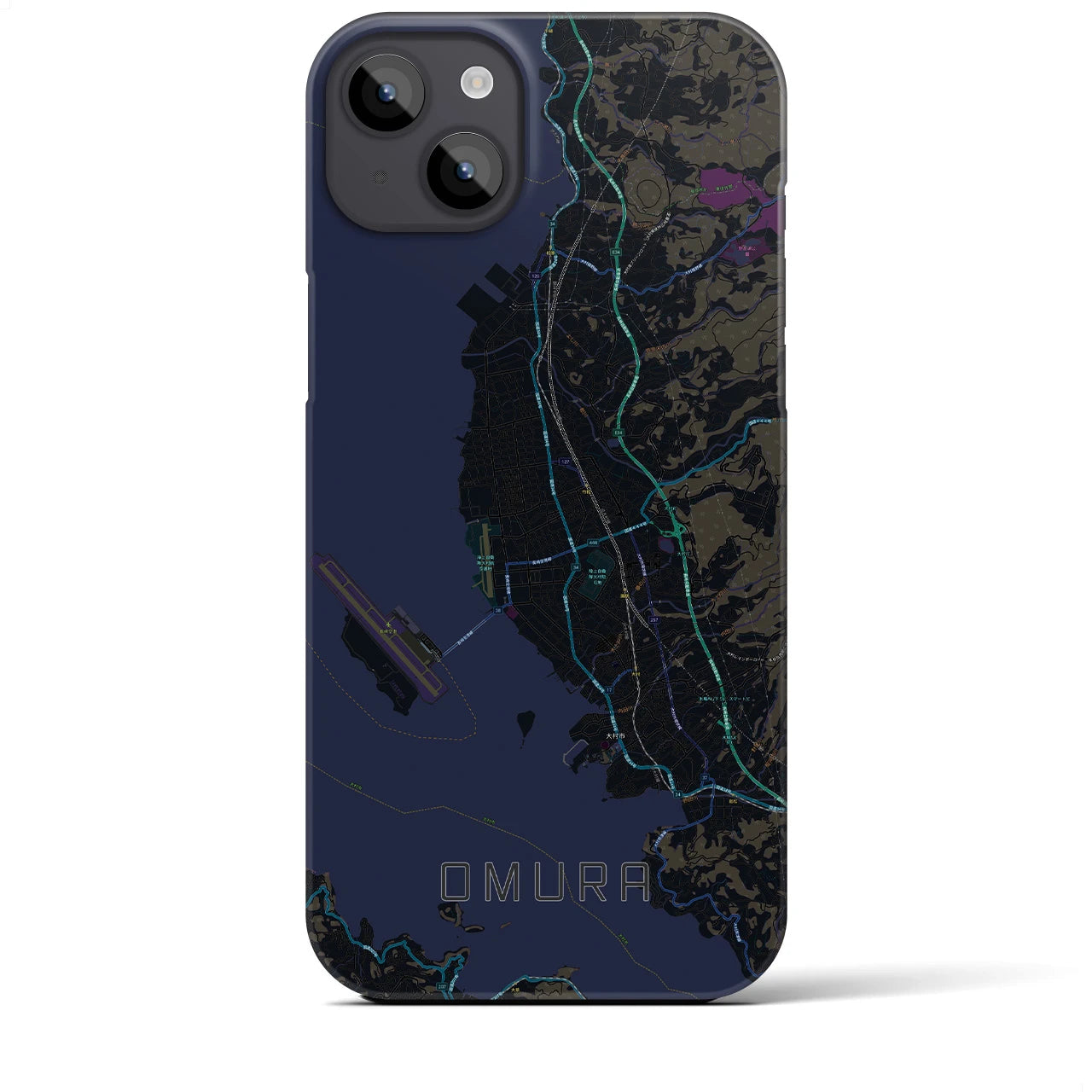 【大村(長崎県)】地図柄iPhoneケース(バックカバータイプ)