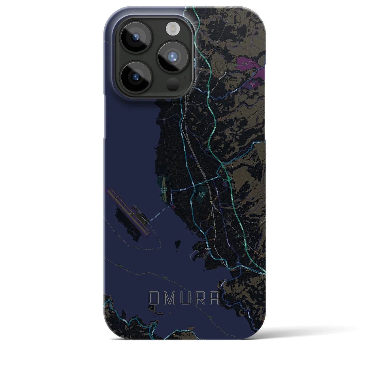 【大村(長崎県)】地図柄iPhoneケース(バックカバータイプ)