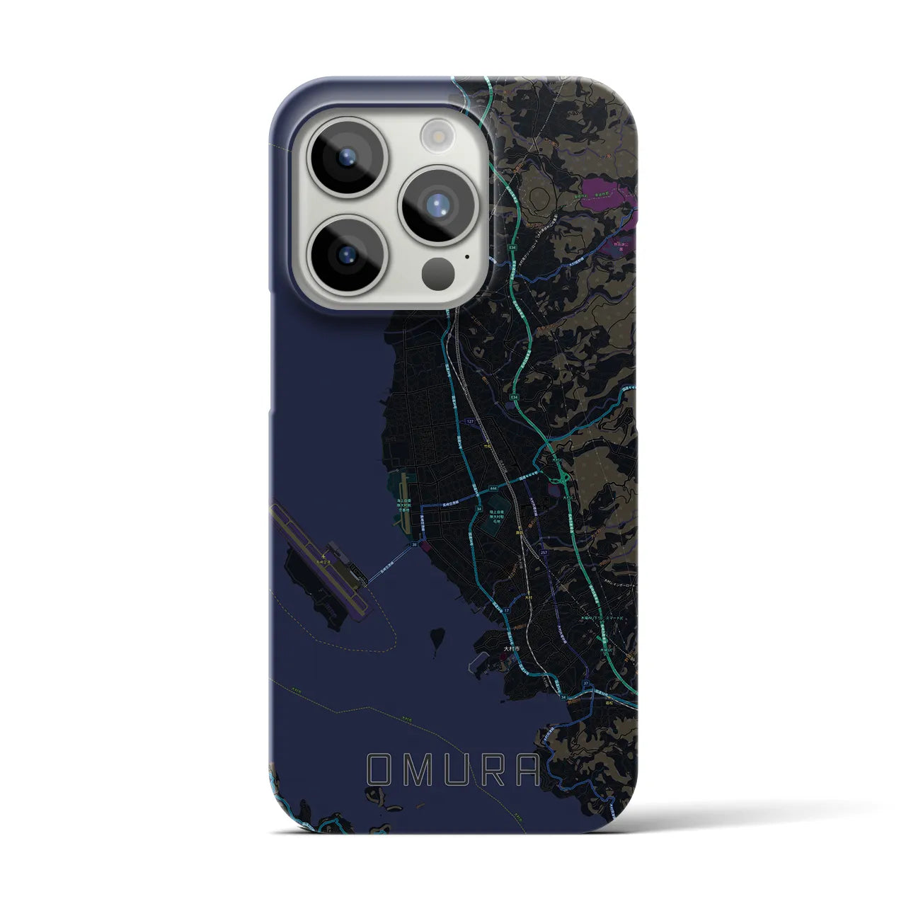 【大村(長崎県)】地図柄iPhoneケース(バックカバータイプ)