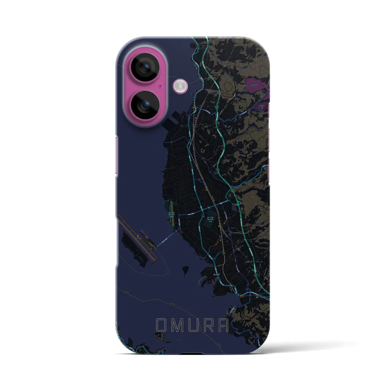 【大村(長崎県)】地図柄iPhoneケース(バックカバータイプ)