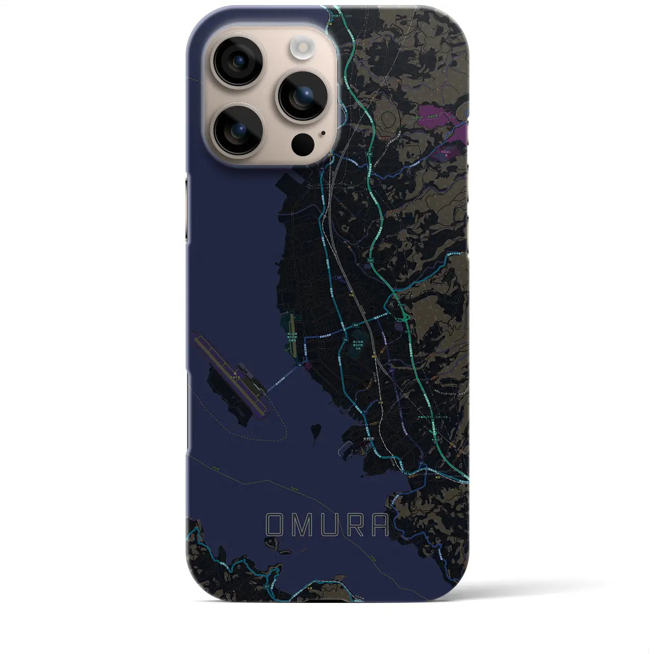 【大村(長崎県)】地図柄iPhoneケース(バックカバータイプ)