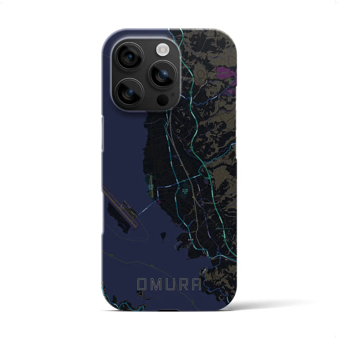 【大村(長崎県)】地図柄iPhoneケース(バックカバータイプ)