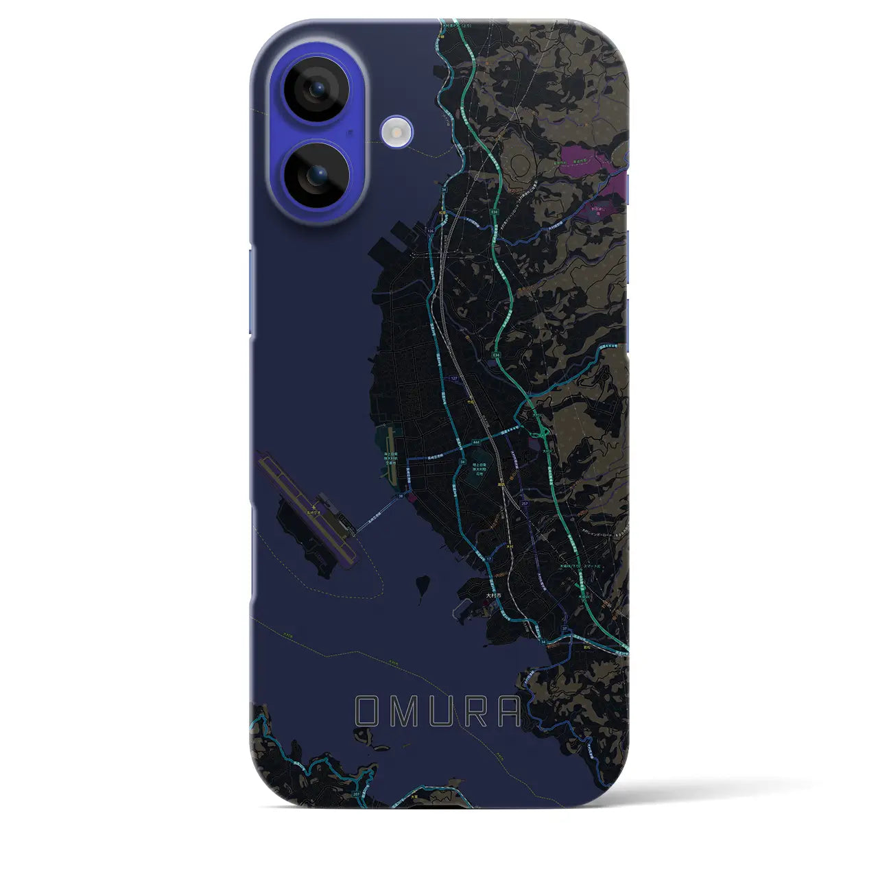 【大村(長崎県)】地図柄iPhoneケース(バックカバータイプ)