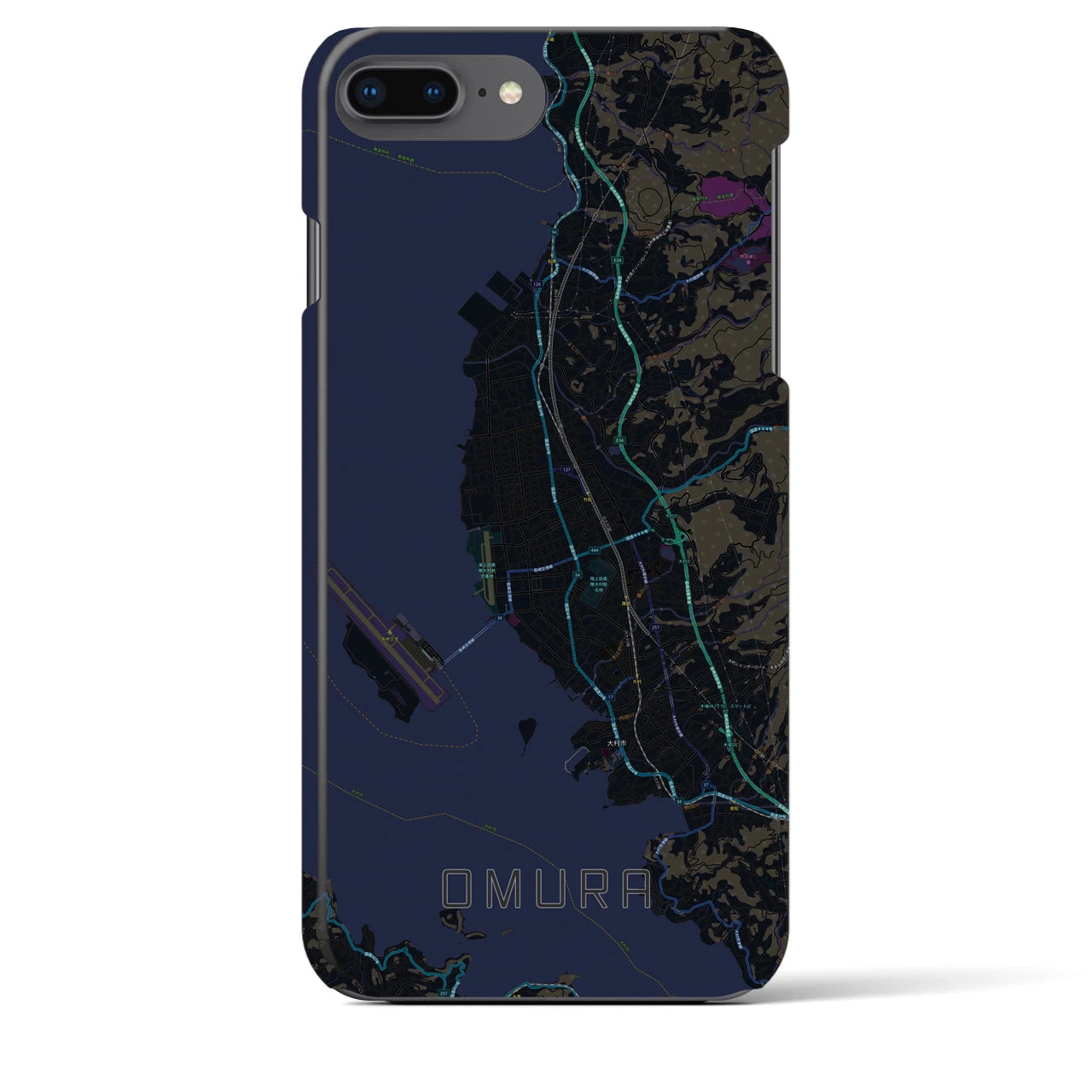 【大村(長崎県)】地図柄iPhoneケース(バックカバータイプ)