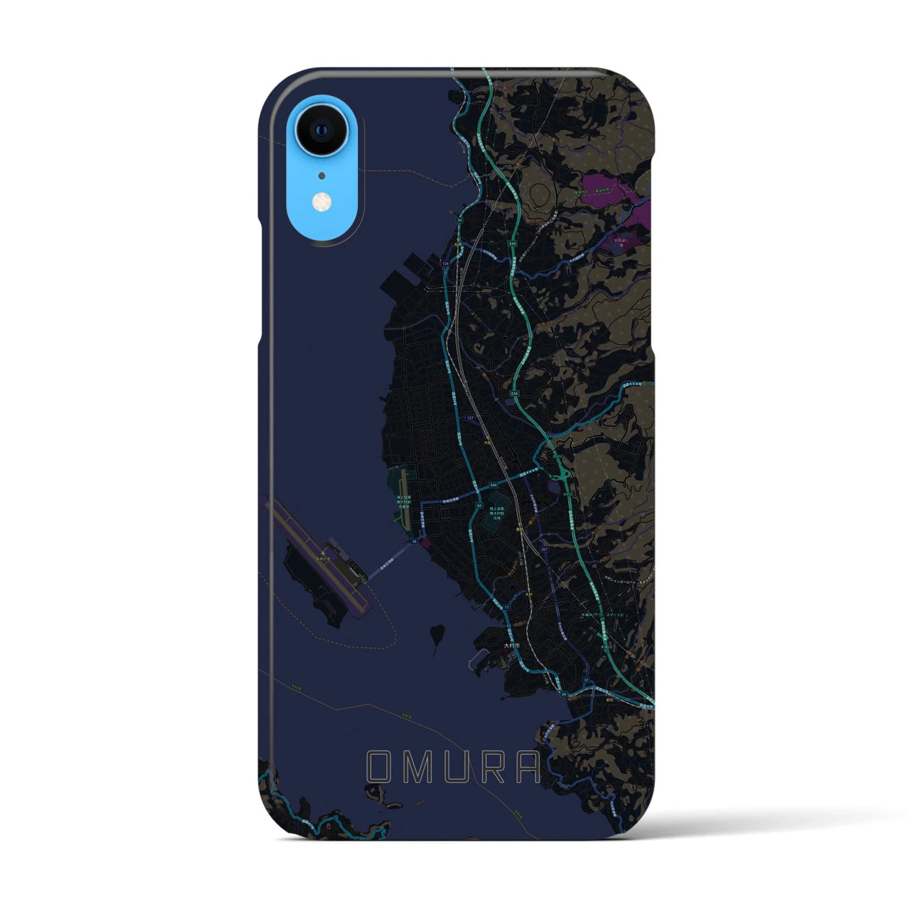 【大村(長崎県)】地図柄iPhoneケース(バックカバータイプ)