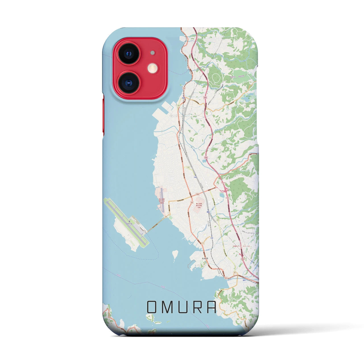 【大村(長崎県)】地図柄iPhoneケース(バックカバータイプ)