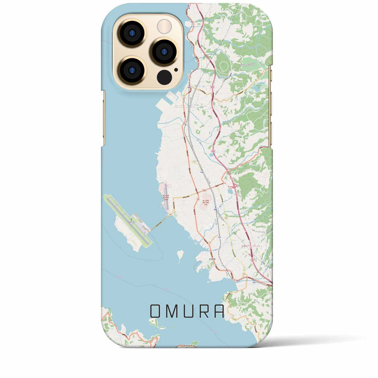 【大村(長崎県)】地図柄iPhoneケース(バックカバータイプ)