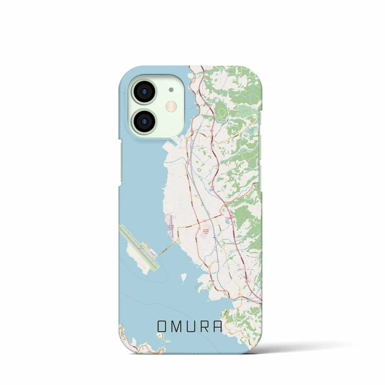 【大村(長崎県)】地図柄iPhoneケース(バックカバータイプ)