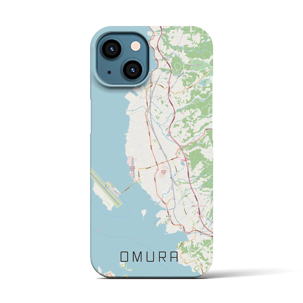 【大村(長崎県)】地図柄iPhoneケース(バックカバータイプ)