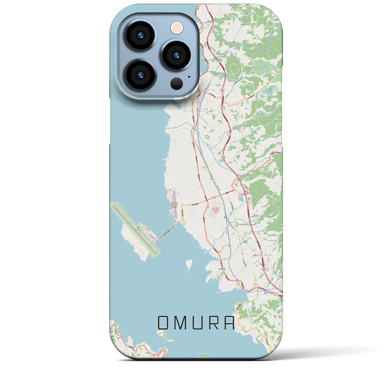 【大村(長崎県)】地図柄iPhoneケース(バックカバータイプ)