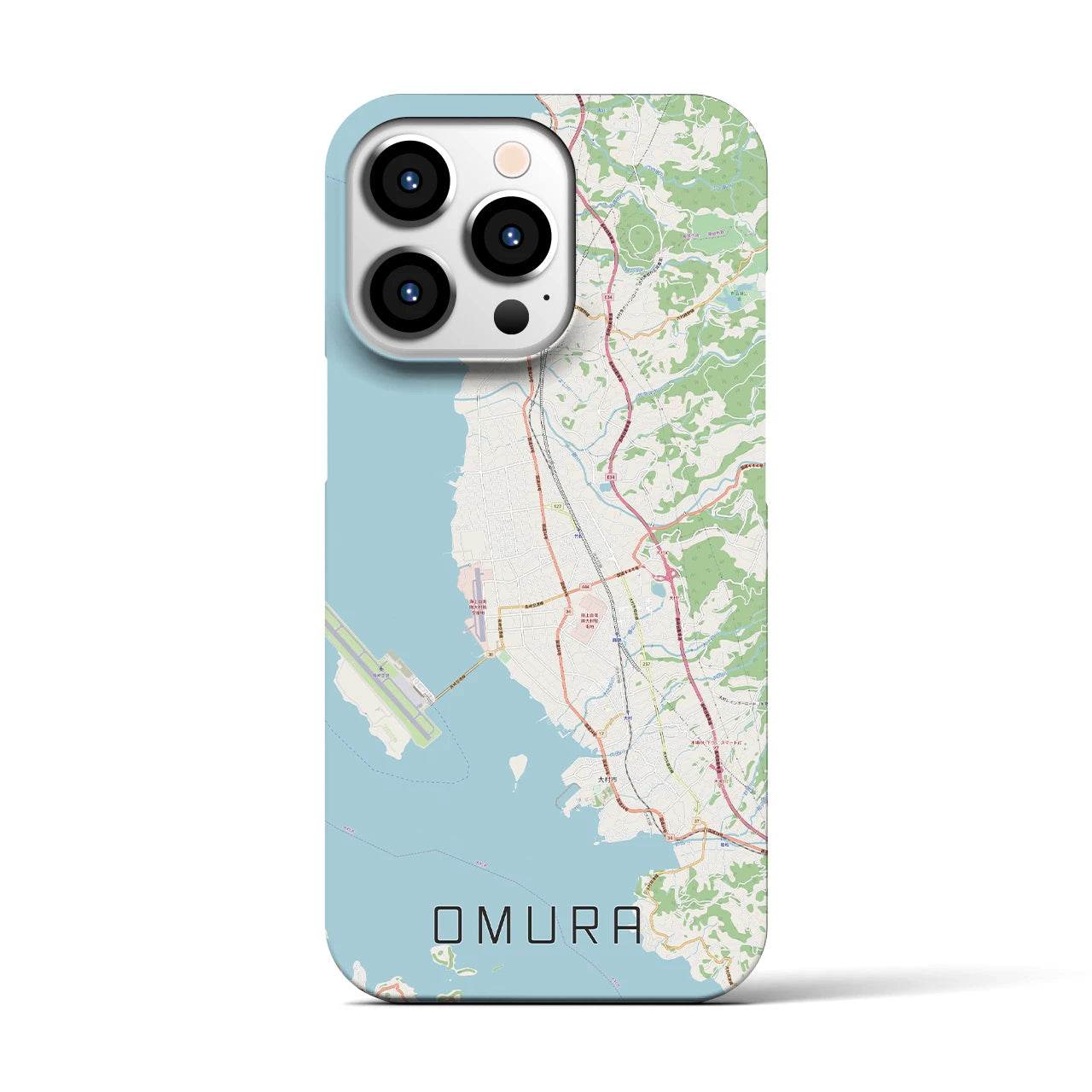 【大村(長崎県)】地図柄iPhoneケース(バックカバータイプ)