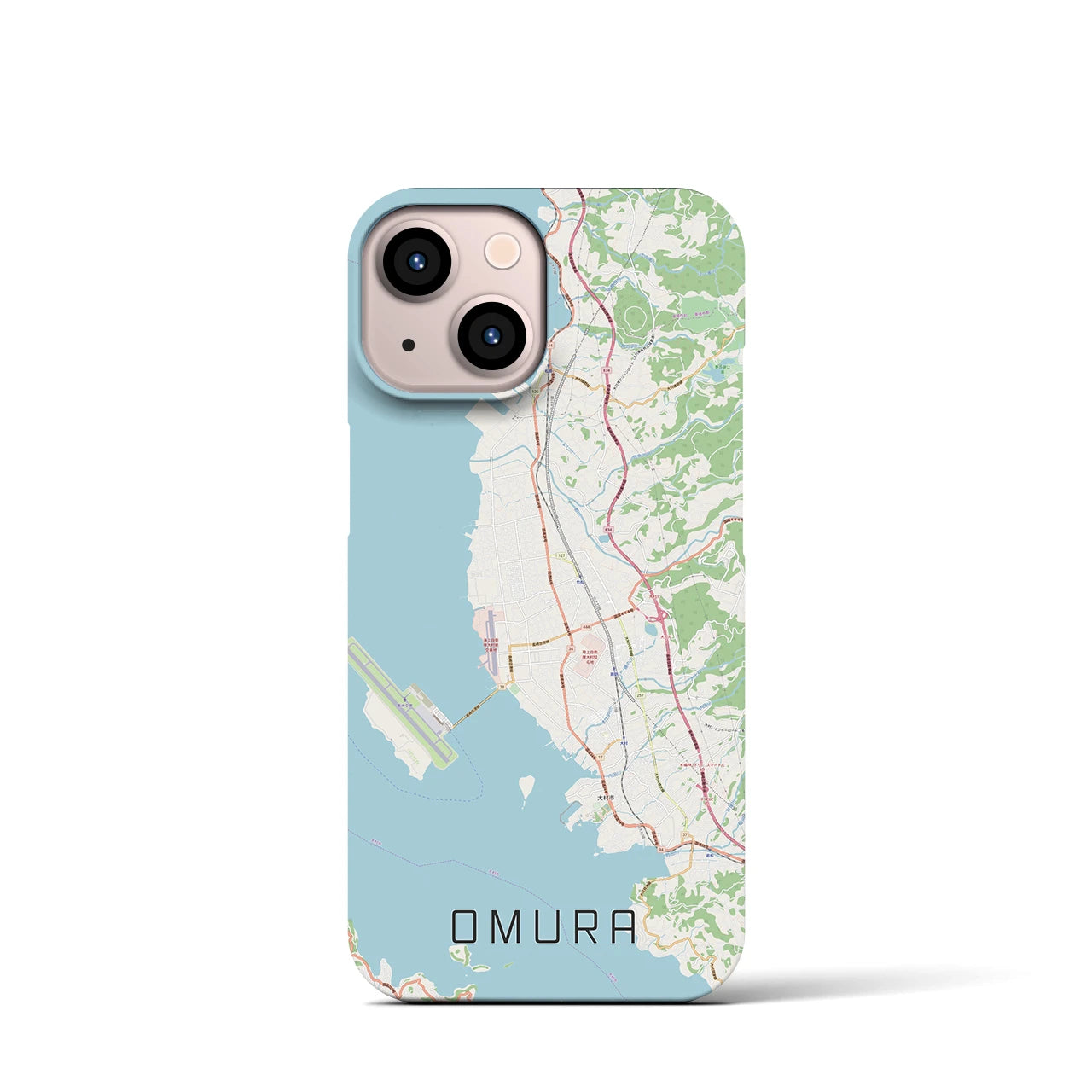 【大村(長崎県)】地図柄iPhoneケース(バックカバータイプ)