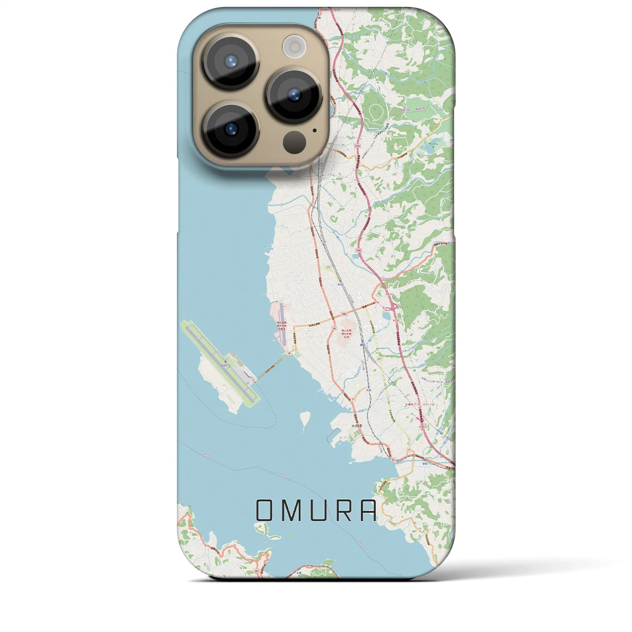 【大村(長崎県)】地図柄iPhoneケース(バックカバータイプ)