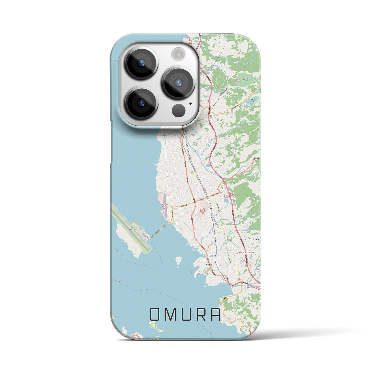 【大村(長崎県)】地図柄iPhoneケース(バックカバータイプ)