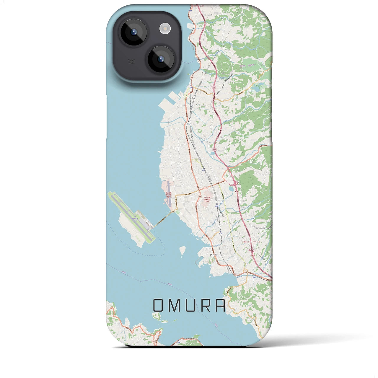 【大村(長崎県)】地図柄iPhoneケース(バックカバータイプ)