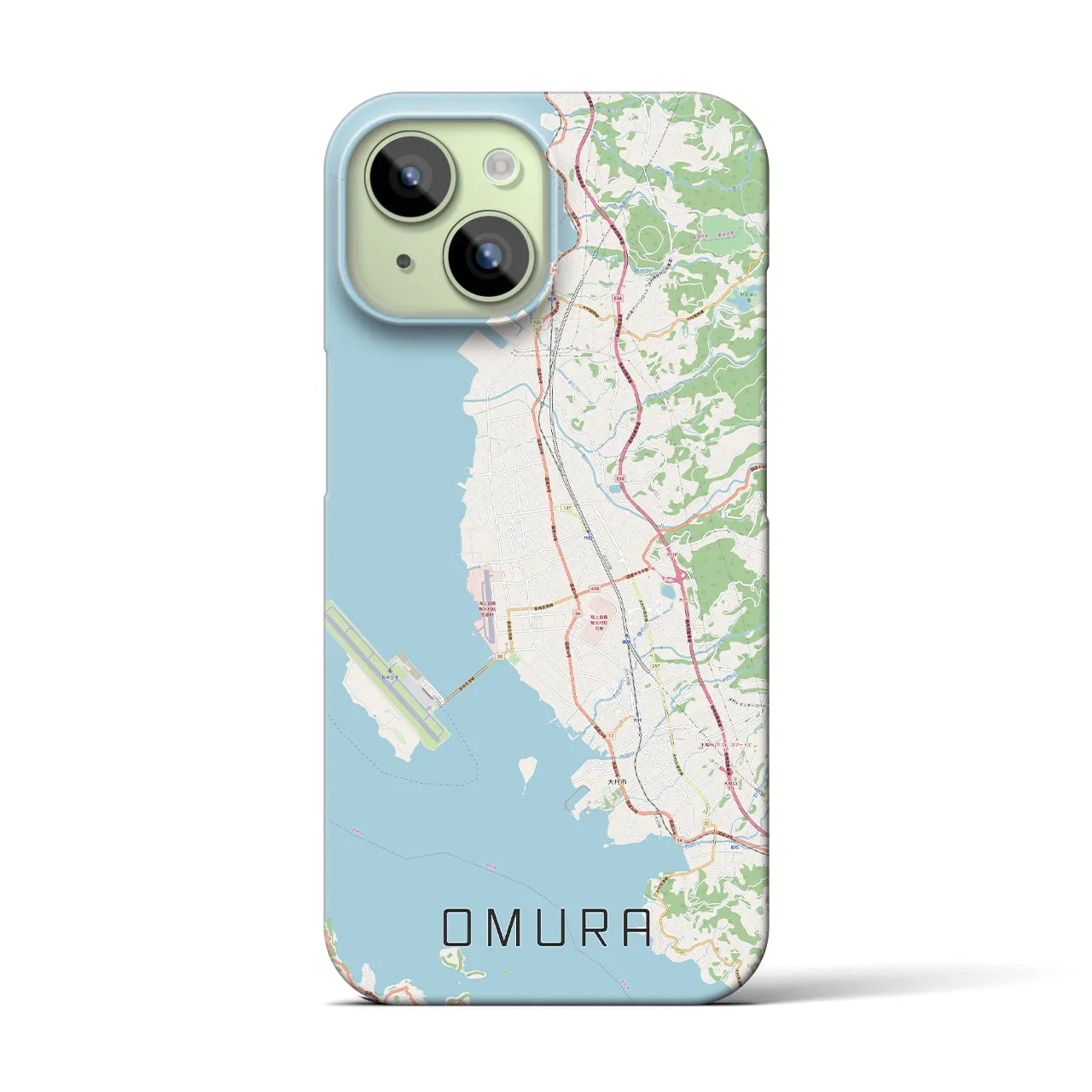 【大村(長崎県)】地図柄iPhoneケース(バックカバータイプ)