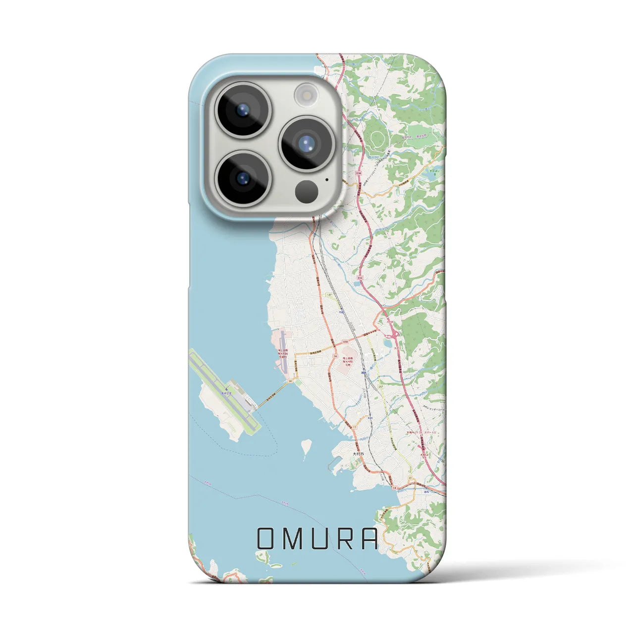 【大村(長崎県)】地図柄iPhoneケース(バックカバータイプ)