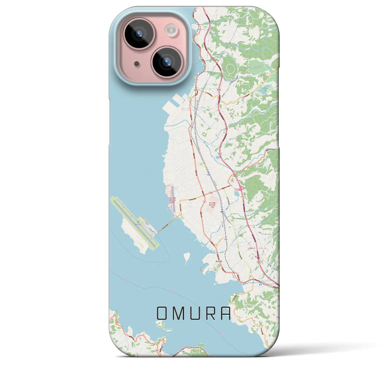 【大村(長崎県)】地図柄iPhoneケース(バックカバータイプ)