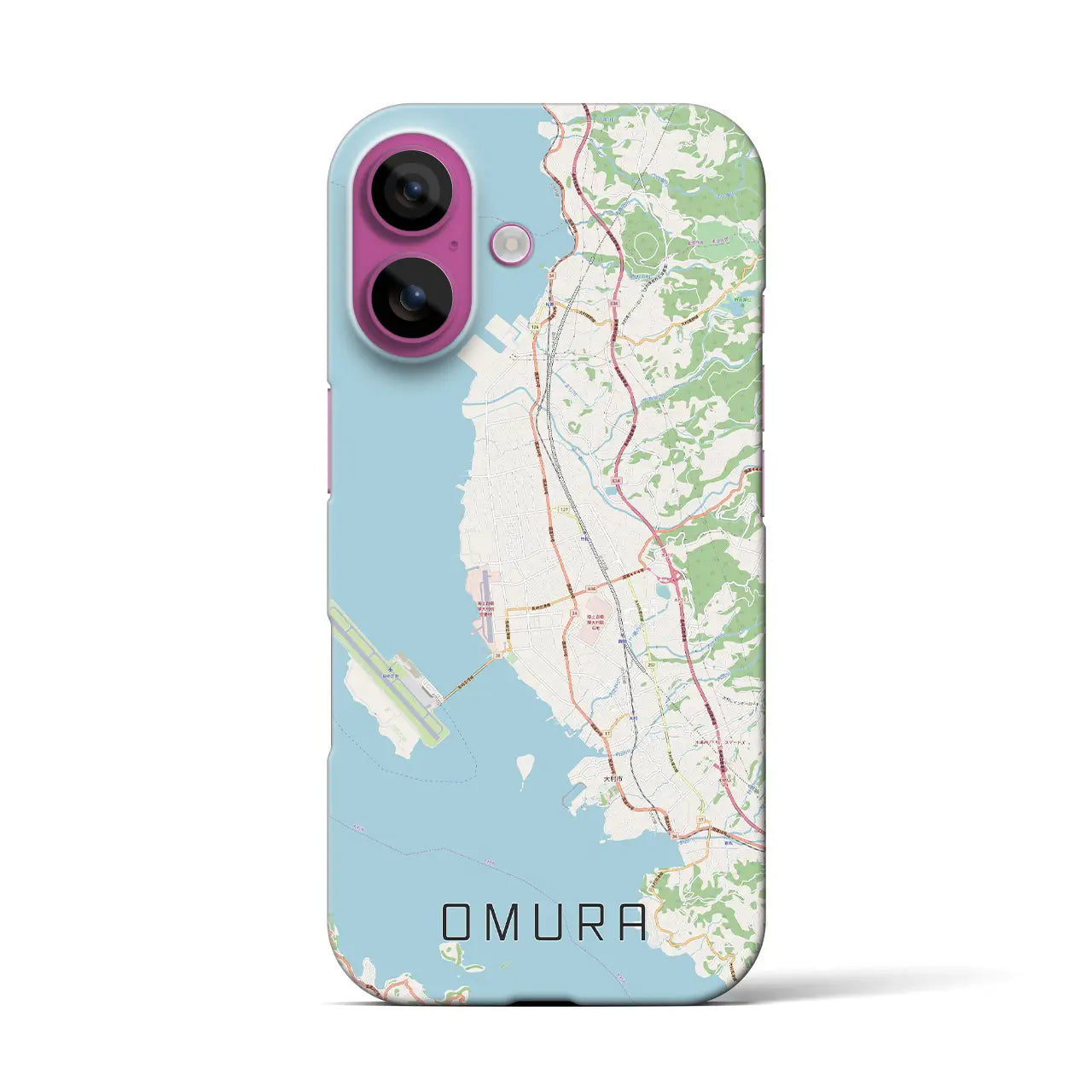 【大村(長崎県)】地図柄iPhoneケース(バックカバータイプ)