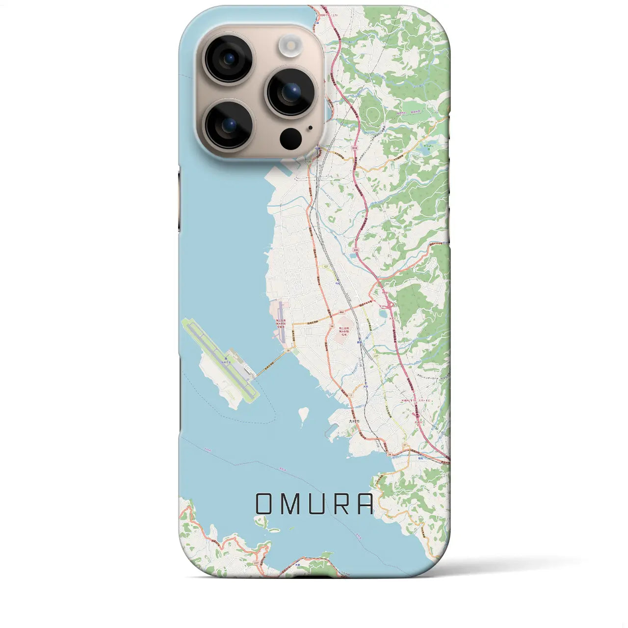 【大村(長崎県)】地図柄iPhoneケース(バックカバータイプ)
