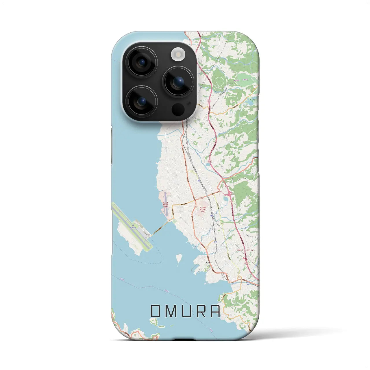【大村(長崎県)】地図柄iPhoneケース(バックカバータイプ)