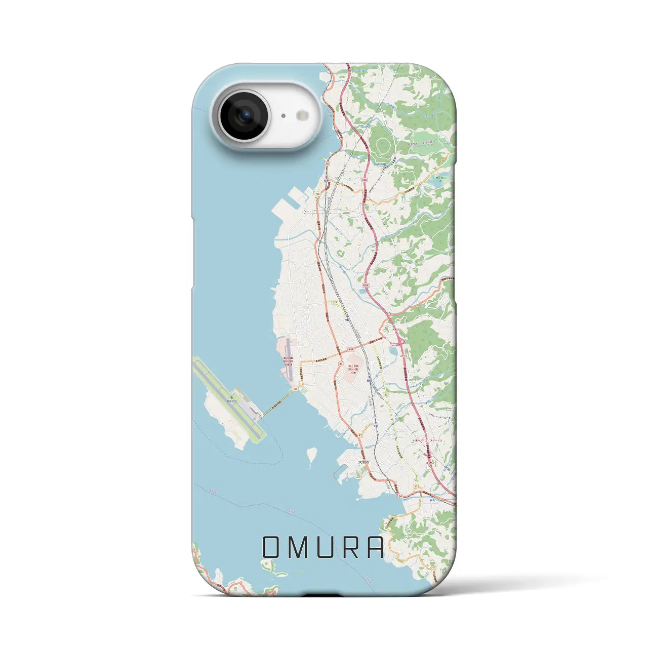 【大村(長崎県)】地図柄iPhoneケース(バックカバータイプ)