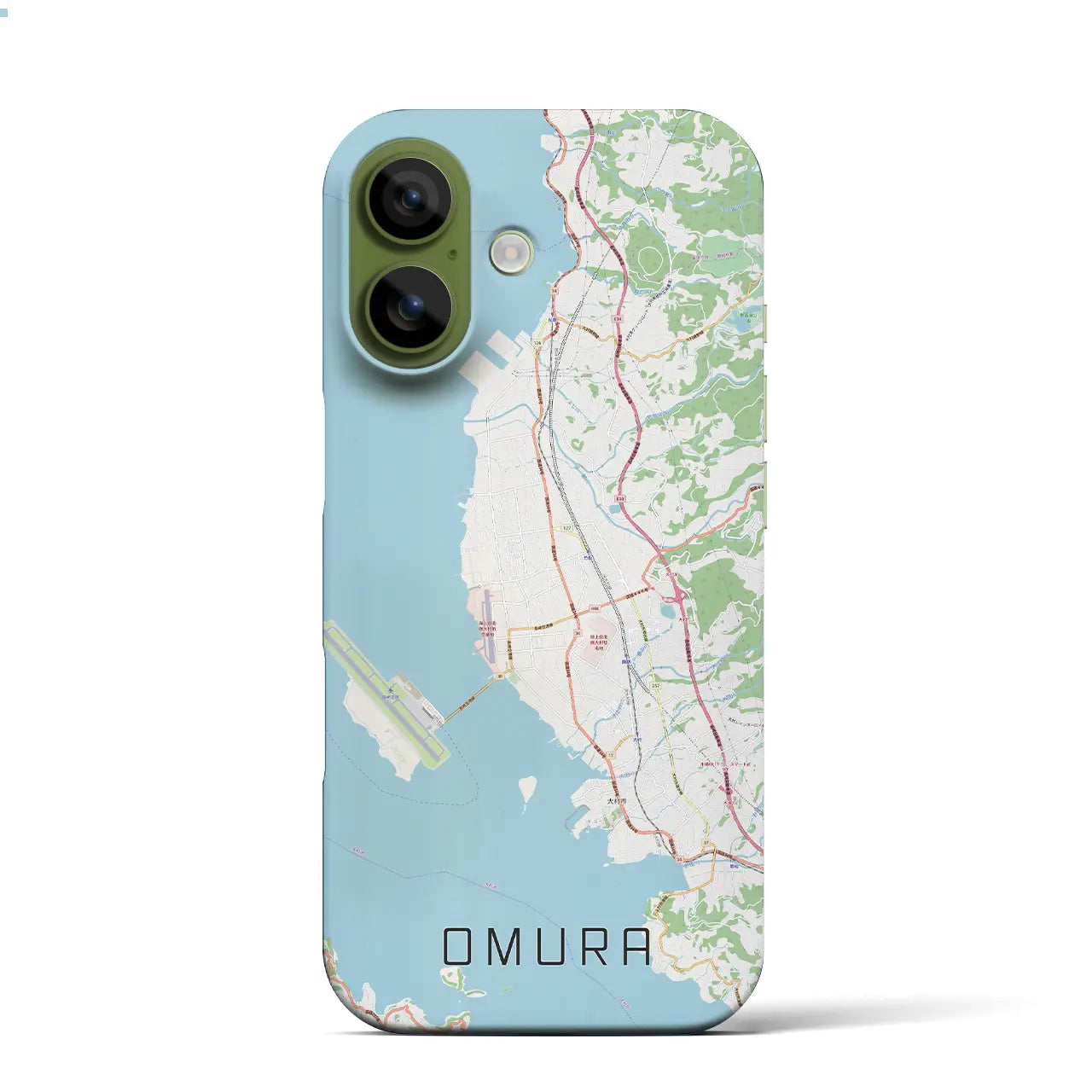 【大村(長崎県)】地図柄iPhoneケース(バックカバータイプ)