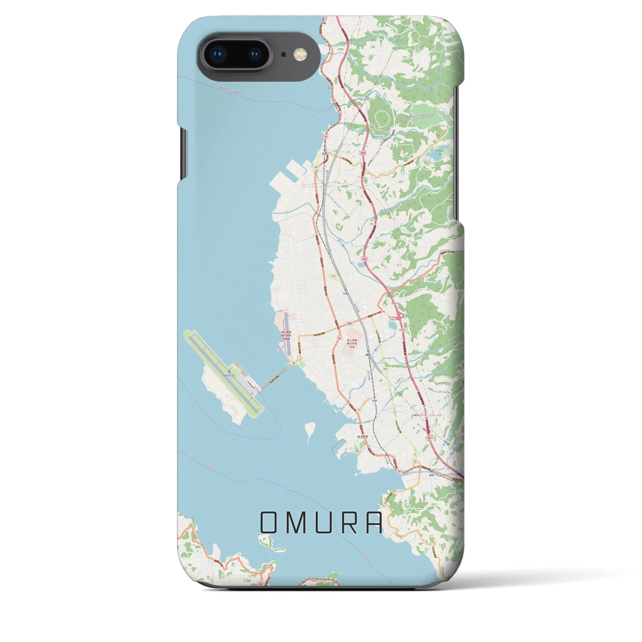 【大村(長崎県)】地図柄iPhoneケース(バックカバータイプ)