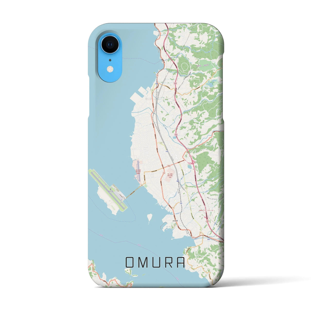 【大村(長崎県)】地図柄iPhoneケース(バックカバータイプ)