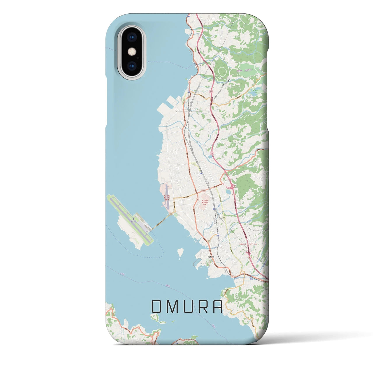 【大村(長崎県)】地図柄iPhoneケース(バックカバータイプ)