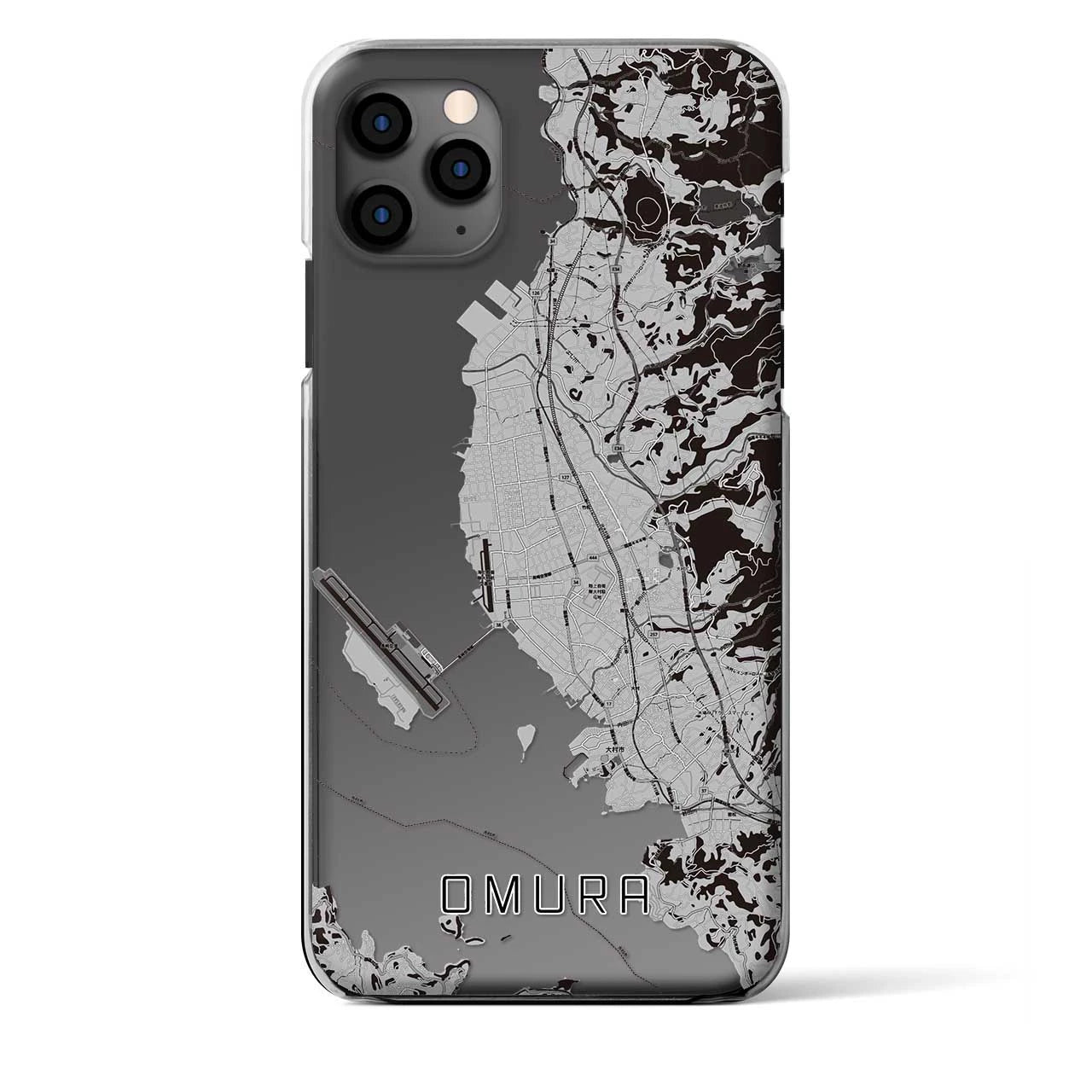 【大村(長崎県)】地図柄iPhoneケース(クリアタイプ)