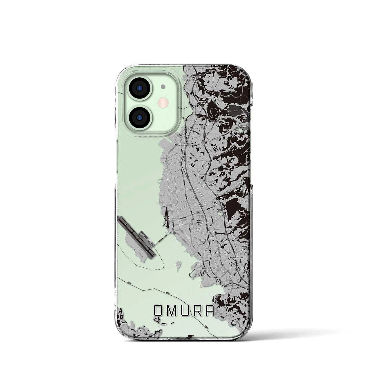 【大村(長崎県)】地図柄iPhoneケース(クリアタイプ)