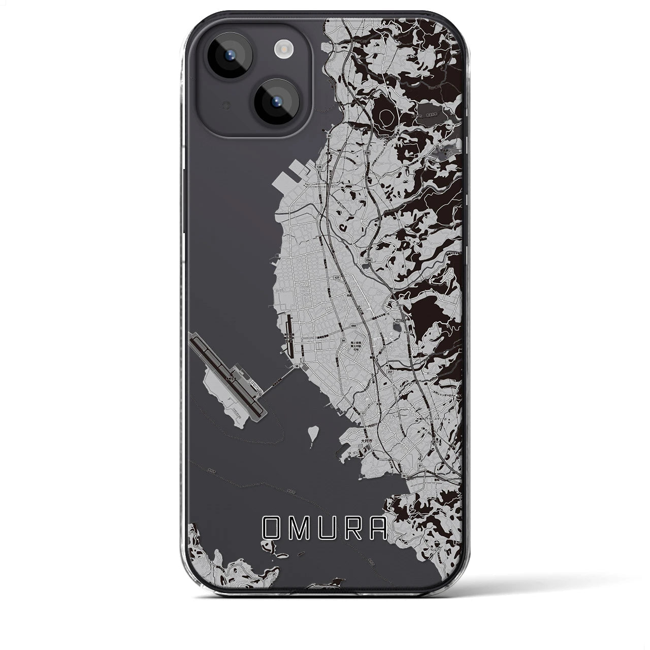 【大村(長崎県)】地図柄iPhoneケース(クリアタイプ)