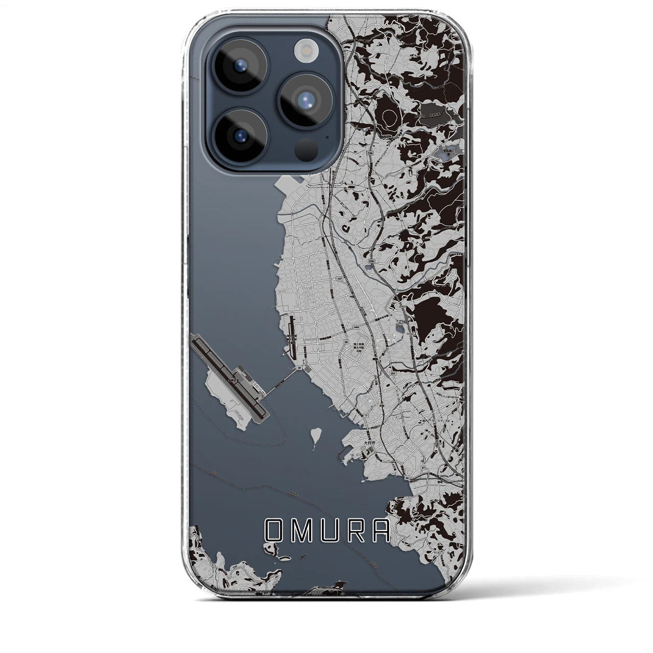 【大村(長崎県)】地図柄iPhoneケース(クリアタイプ)